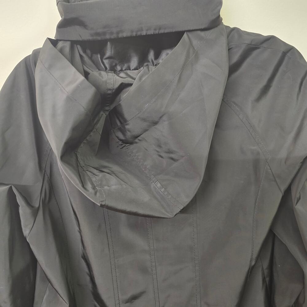 CALVIN KLEIN HOODED PACKABLE ANORAK JACKET WOMENS WATER RESISTANT BLACK SIZE M - Picture 7 of 12